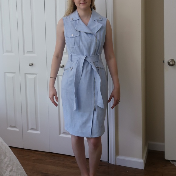 calvin klein moto dress